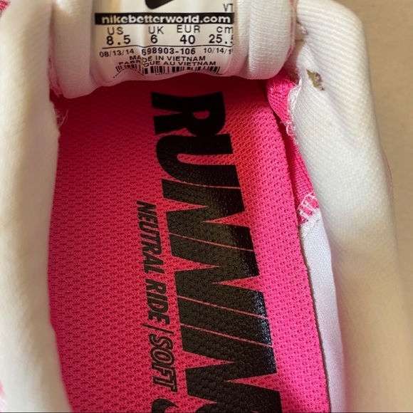 Nike Air Max White Pink Pow Black Running Sneakers - Picture 8 of 12